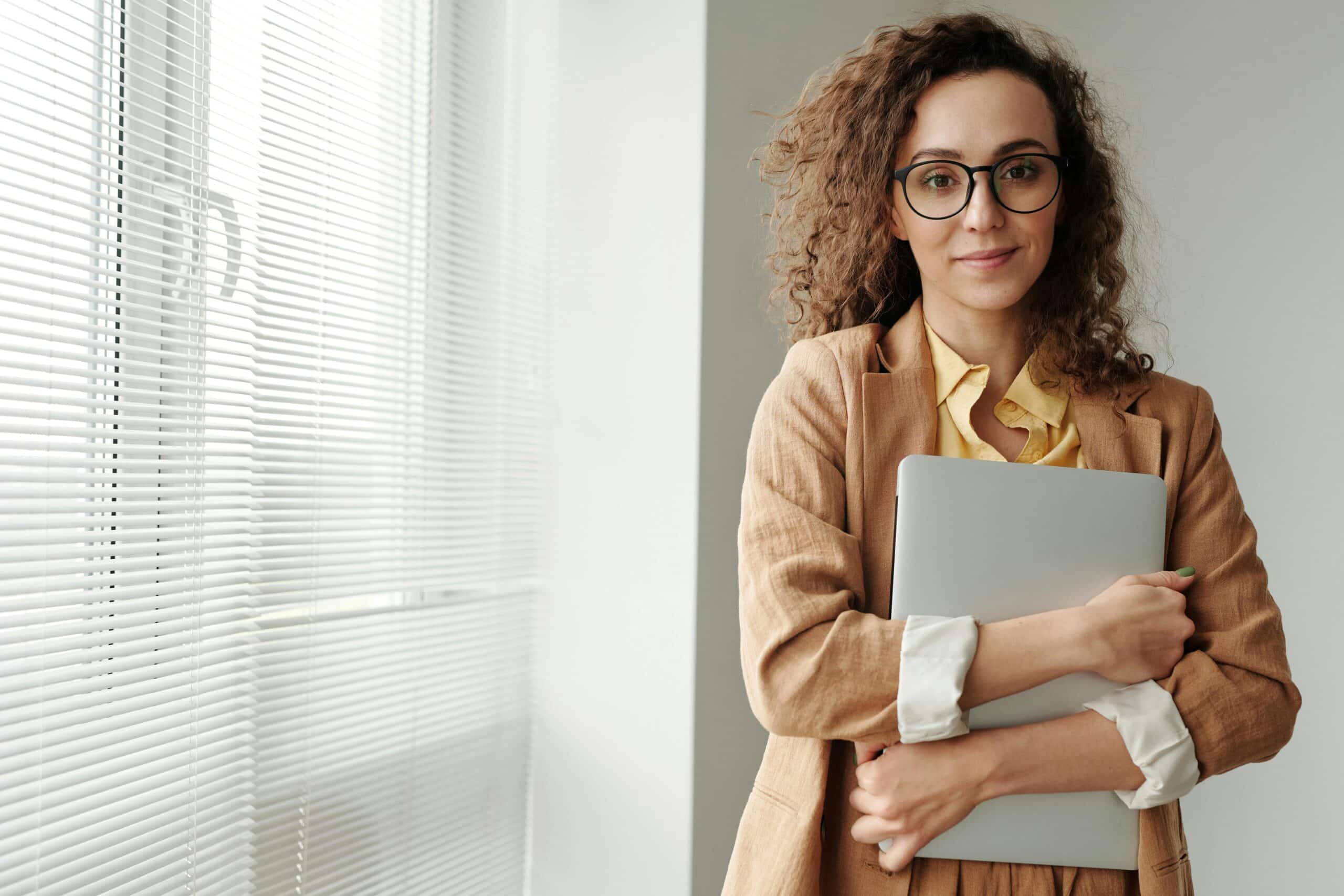 Young professional woman preparing for a property investment consultation